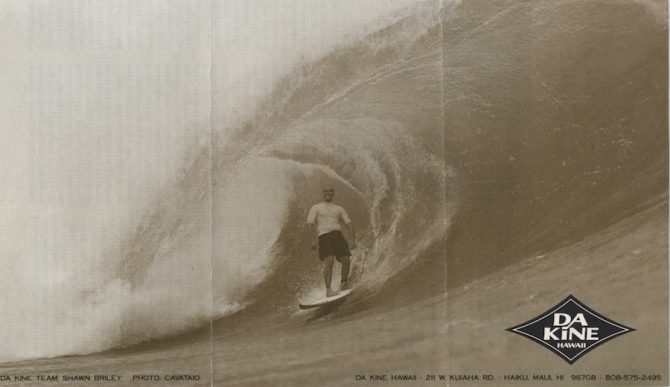 A classic Dakine magazine ad with the accompanying text: "Leashes Designed for Hawaiian Waters". Photo: Dakine