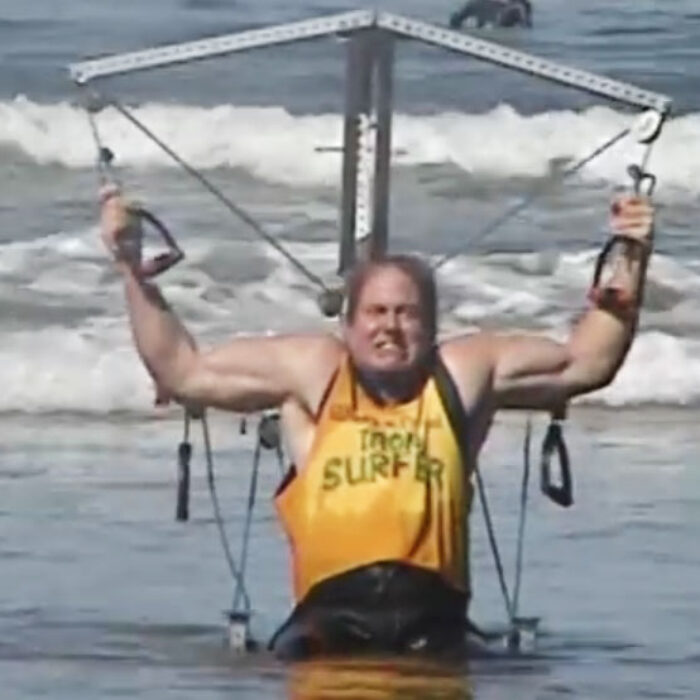 Weightlifting and surfing