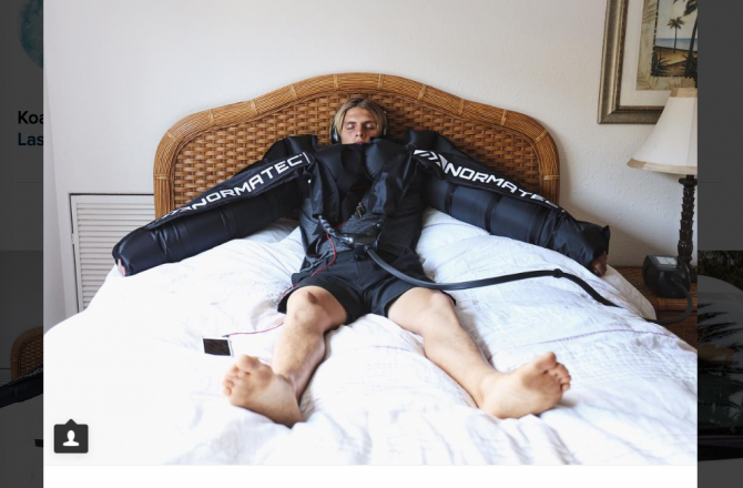 Did Koa Smith score a gig as the new Michelin Man? Photo: Instagram