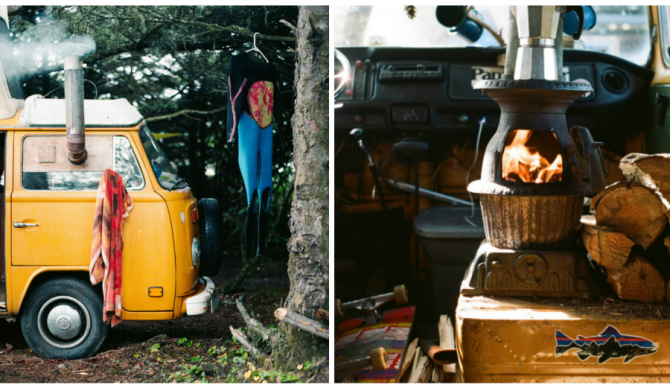 Not having a wood-burning stove in your van is so last year. Photo: Van Life