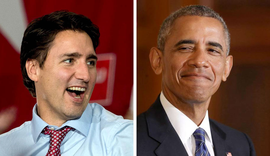 Trudeau: "Hey Obama, wanna piss Trump off?" Obama: "I know just how to do it."