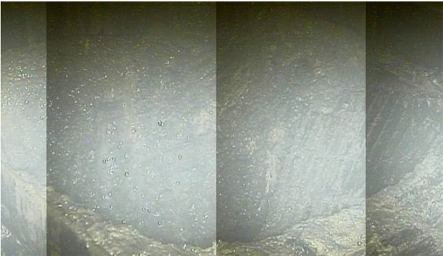 The hole in the grate measures three-feet across. Photo: Tepco