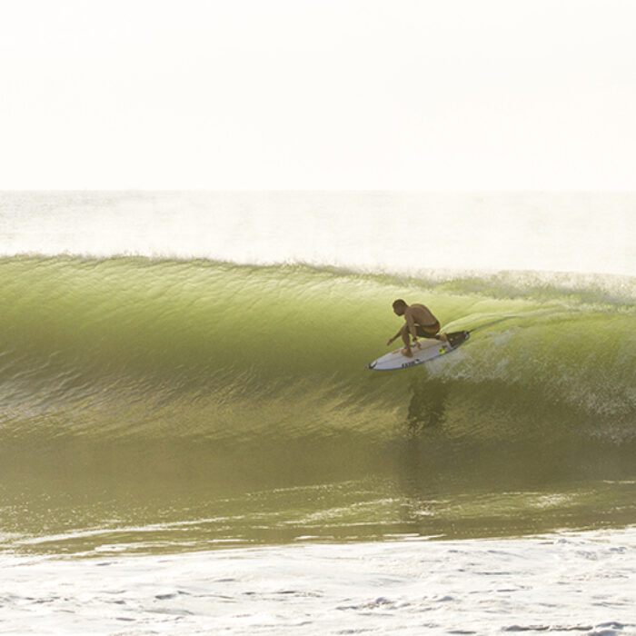 Mick Fanning enjoying a very special moment on earth for himself. To be shared with as many people as possible a few months after said frame was snapped. Photo: Rip Curl