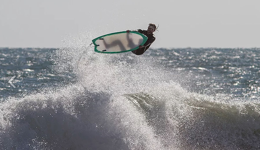 Translucent Surfboard Yup, This Is a Dude Boosting Airs on a Foamless Translucent Surfboard ...