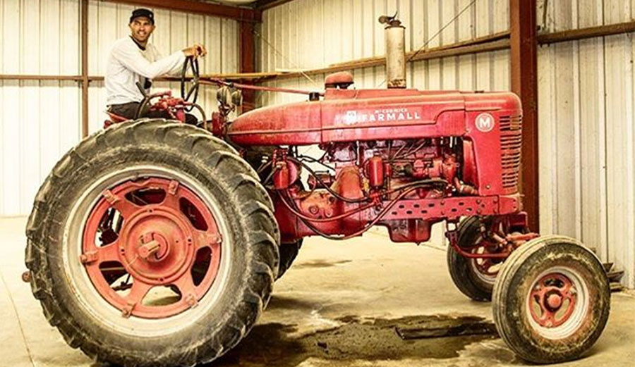 Kelly Slater, tractor owner/wave pool creator/etc. Photo: Instagram