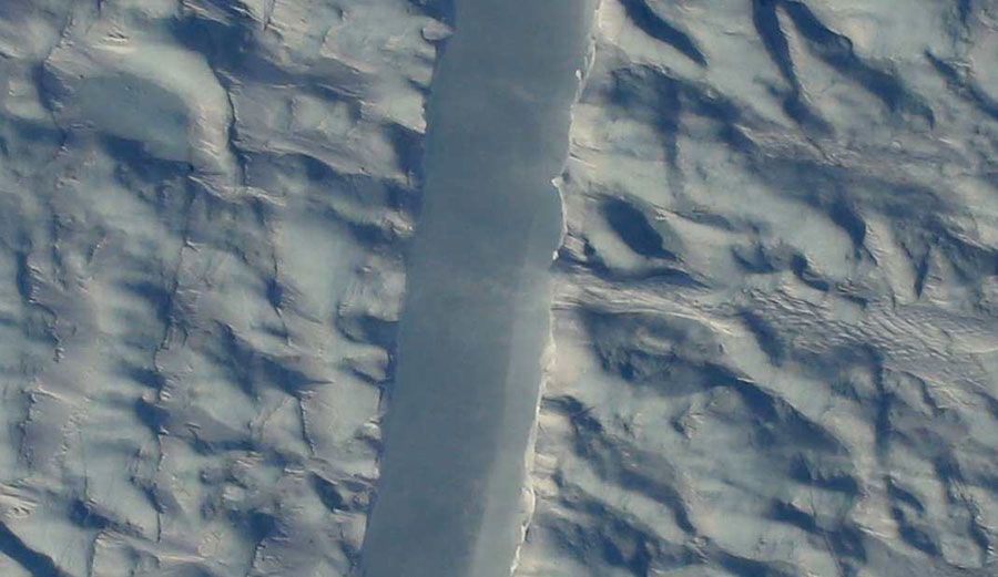 NASA Bewildered by Massive New Crack in Greenland Glacier
