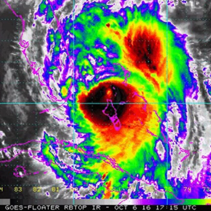 Hurricane Matthew approaching the east coast of Florida on Oct. 6, 2016. Photo: Author provided