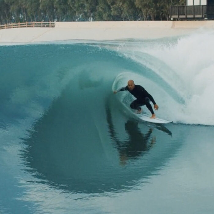Kelly Slater getting barreled at Surf Ranch in Continuance
