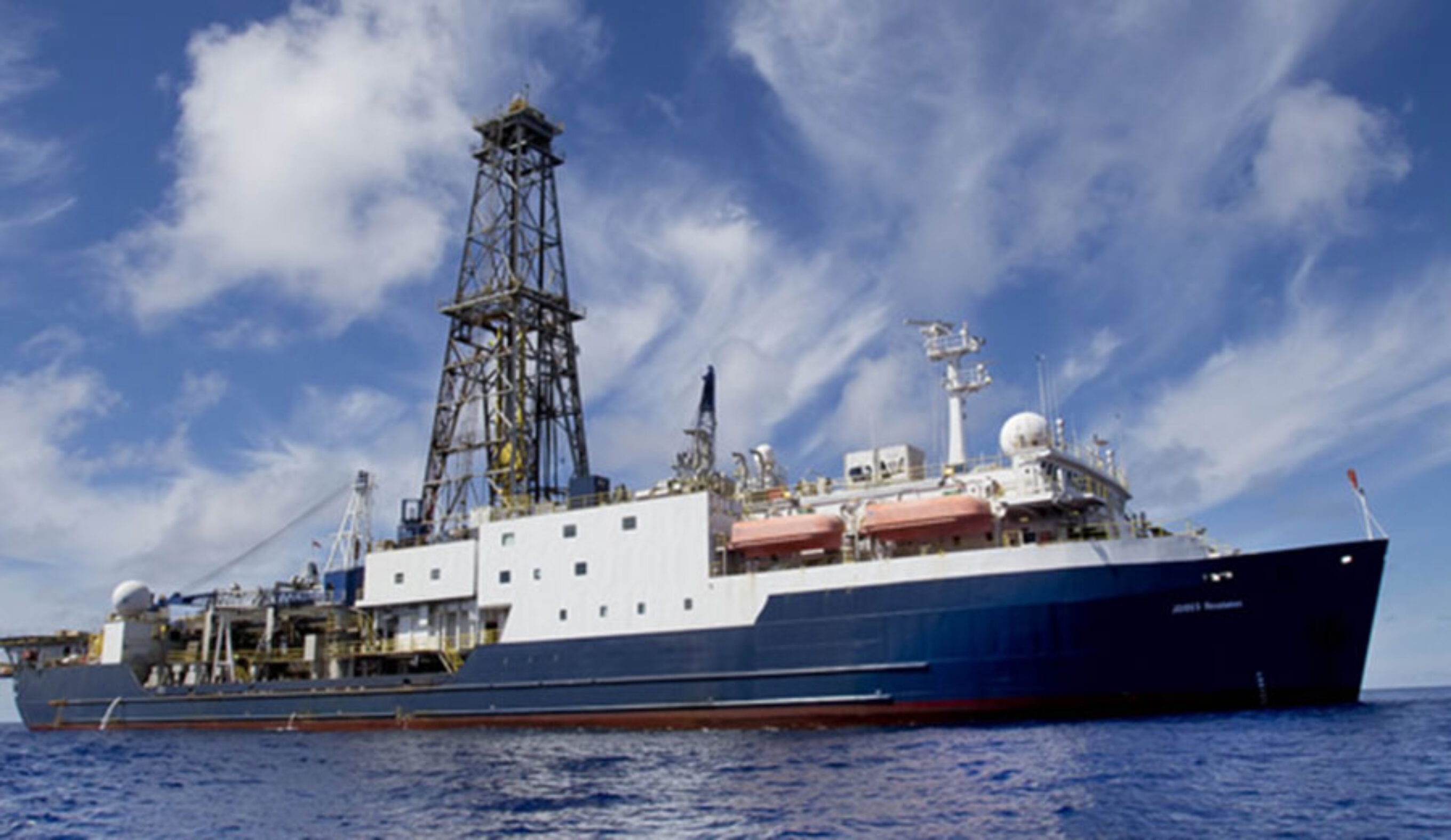 The team will use a vessel similar to this one to drill into Zealandia. Image: International Ocean Discovery Program