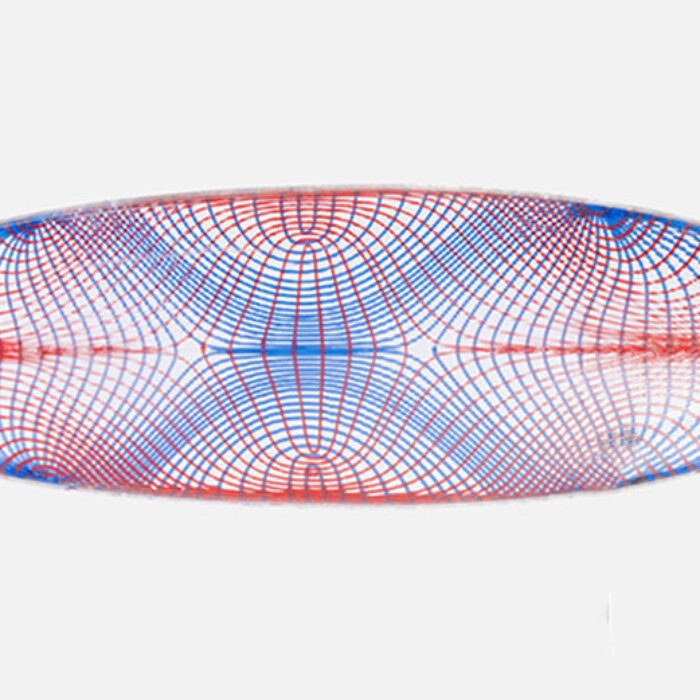 Laurent Beirnaert's 3D-printed surfboard prototype.