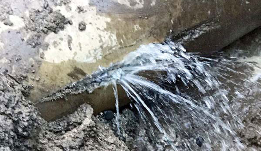 A 20-inch sewer force main behind broke, and officials speculate that heavy equipment caused the damage. Photo: County of Maui