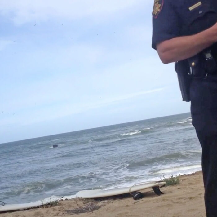 Surfers Arrested Martin's Beach. Photo: The Inertia
