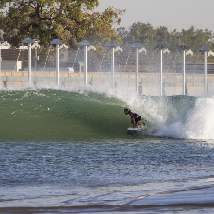 Filipe Toledo is not mad about being inside of a KS Wave Co barrel. Look how much he loves it! Photo: WSL/Kenneth Morris