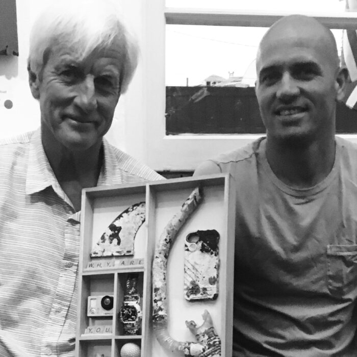 Mark Cunningham and Kelly Slater. Photo: The Inertia/Weisberg