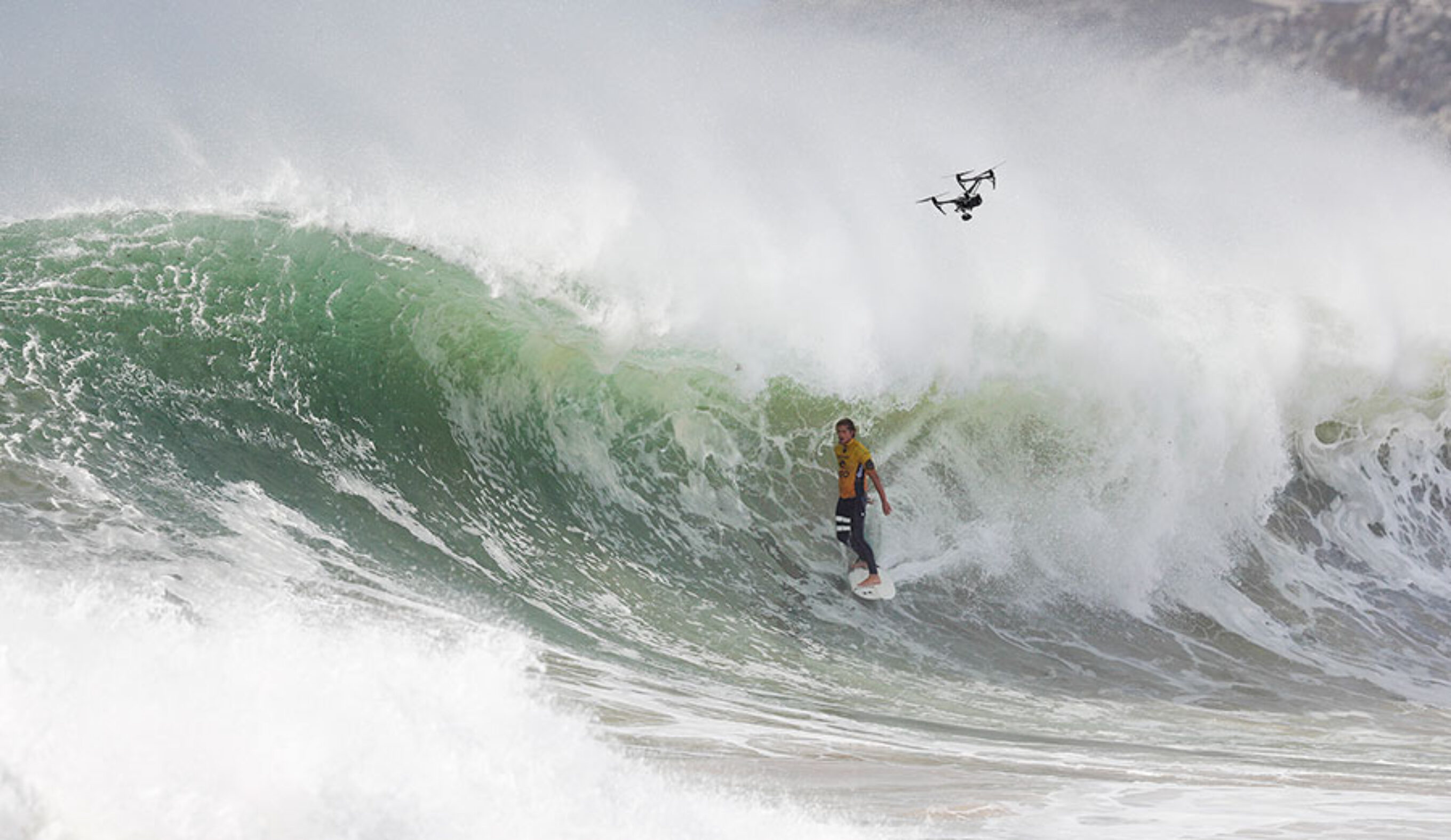 Not everyone could find a tube out there, but John John managed just fine. And it's likely that he'll win another title very soon. Photo: WSL/Poullenot