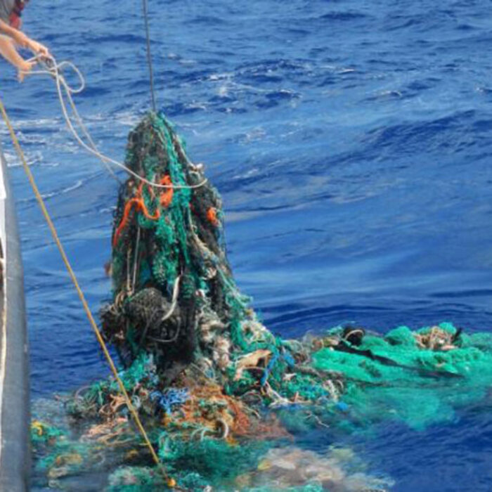 Some 46 percent of the Great Pacific Garbage Patch is thought to consist of abandoned fishing nets. Image: The Ocean Cleanup