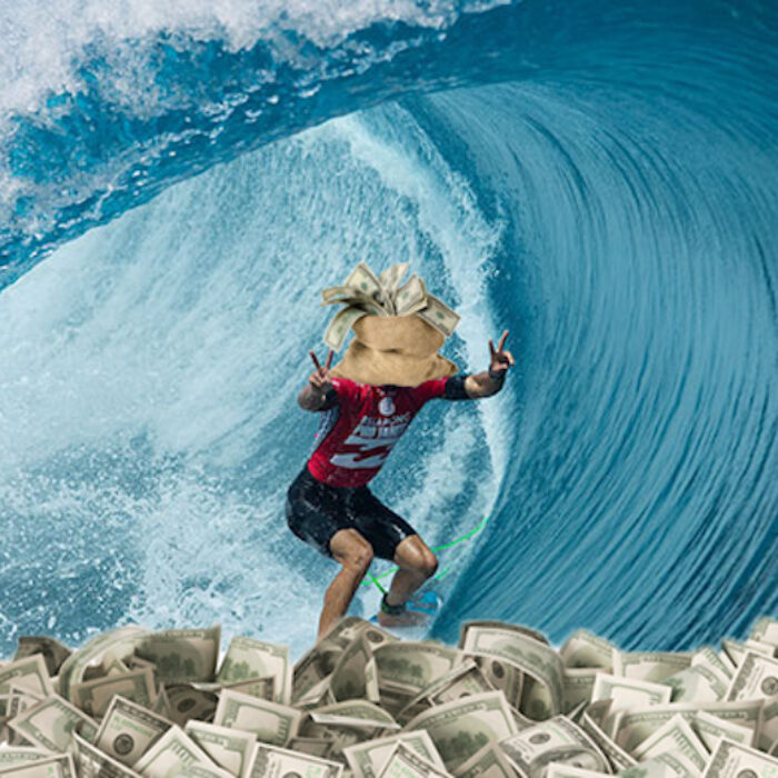 owen wright in a tube with money