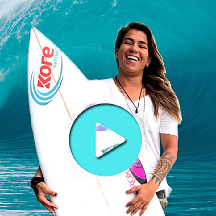 Silvana Lima is the first surfer, and possibly first female athlete, to represent a cryptocurrency. Photo: kore.life