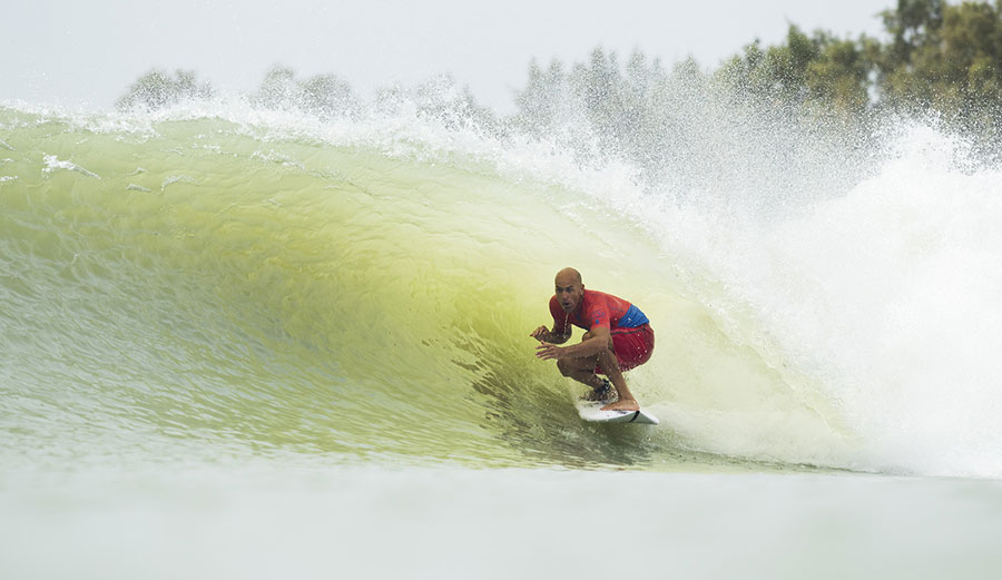 At some point, Kelly Slater must have thought, "dear God, what have I created!?" Image: WSL