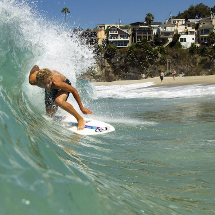 Laguna Beach is recognized as the skimboarding capital of the world. Photo: Andrea Magarao