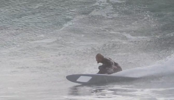 Ari Browne is a little, um, weird. So we imagine when he asked his shaper for a board with a portal in it, his shaper just shrugged and got to work.