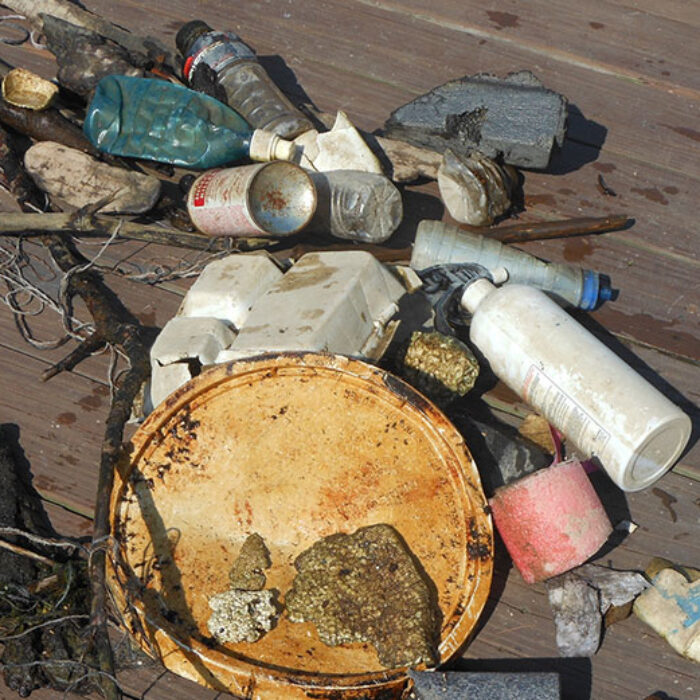 Debris pulled from a Lake Erie marina during a cleanup, June 9, 2012. NOAA Office of Response and Restoration, CC BY