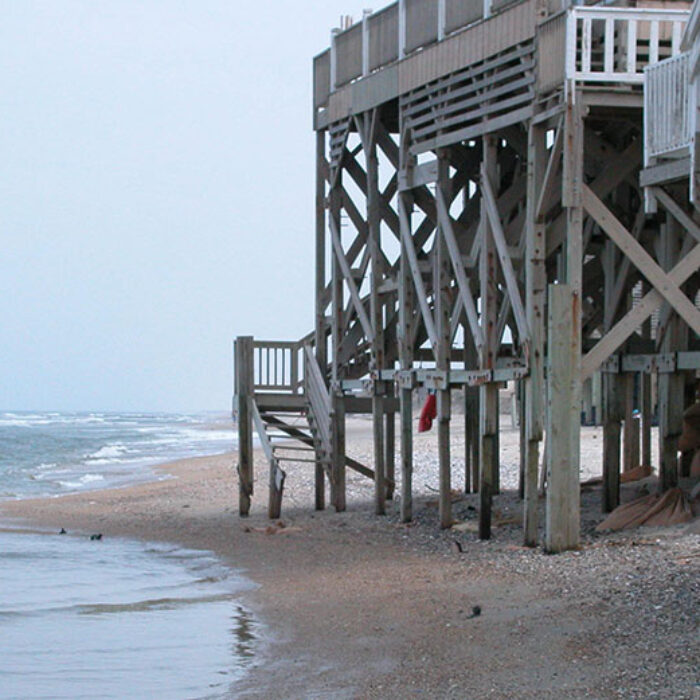 Beach erosion in Nags Head, North Carolina, photographed May 15, 2005.