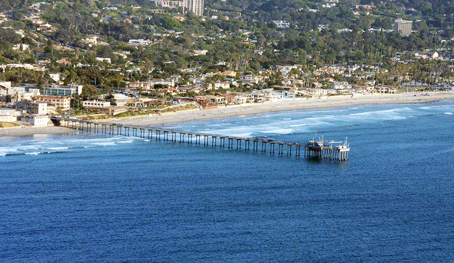 Scripps Pier in La Jolla record setting sea surface temperature