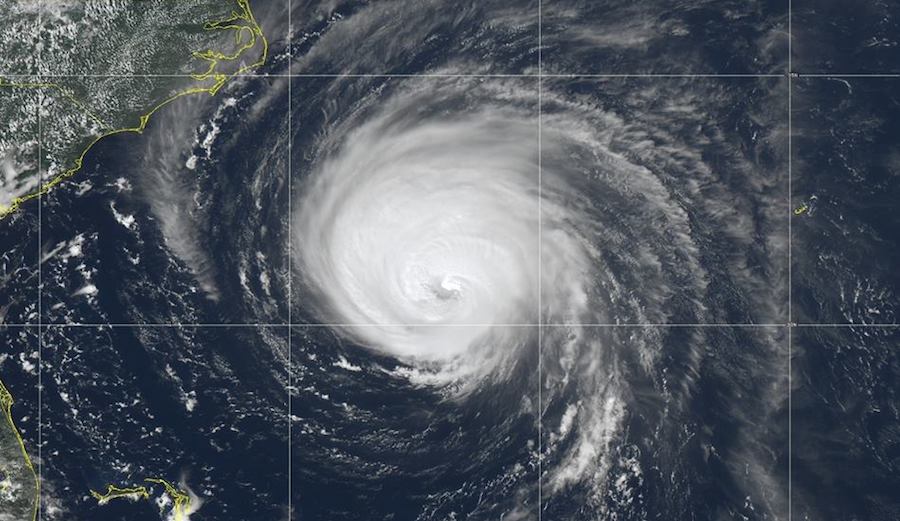 Hurricane Florence is currently hurtling toward North and South Carolina and is forecast to bring unprecedented rainfall. Photo: NOAA
