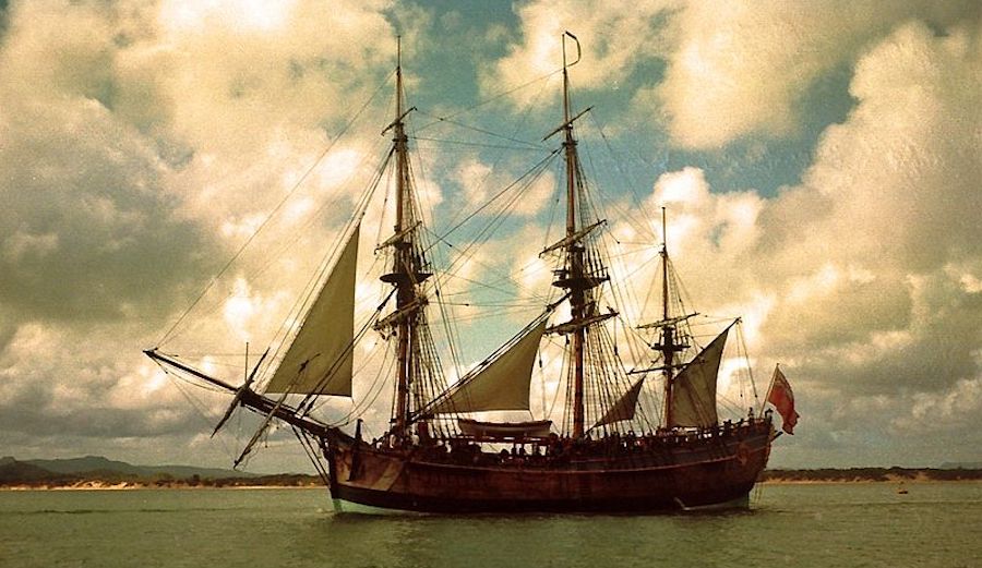 A replica of the HMS Endeavor in Cooktown, Australia. Photo: Wikimedia Commons