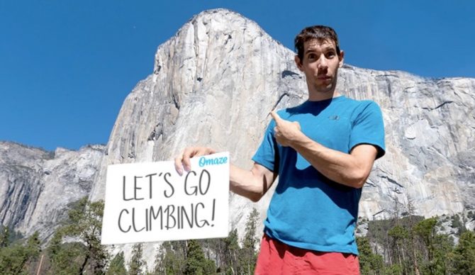 If you've ever had the dream of climbing in Yosemite with none other than Alex Honnold, now's your chance. Photo: Omaze