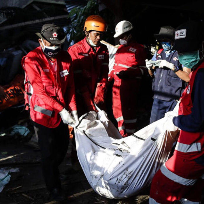 Victim of tsunami in Sulawesi