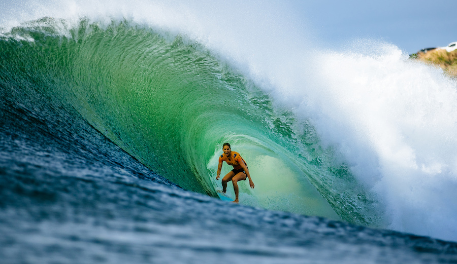 Beachley calls Gilmore the Smiling Assassin. Seems fitting. Photo: Sloane/WSL