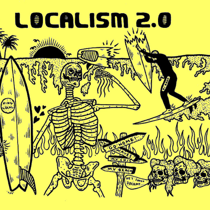 Localism in Surfing Cartoon
