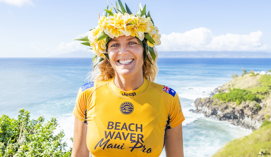 Stephanie Gilmore (AUS) won her seventh World Title at the 2018 Beachwaver Maui Pro in Honolua Bay, Maui, Hawaii, USA.