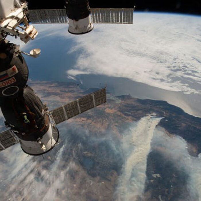 California wildfires from space