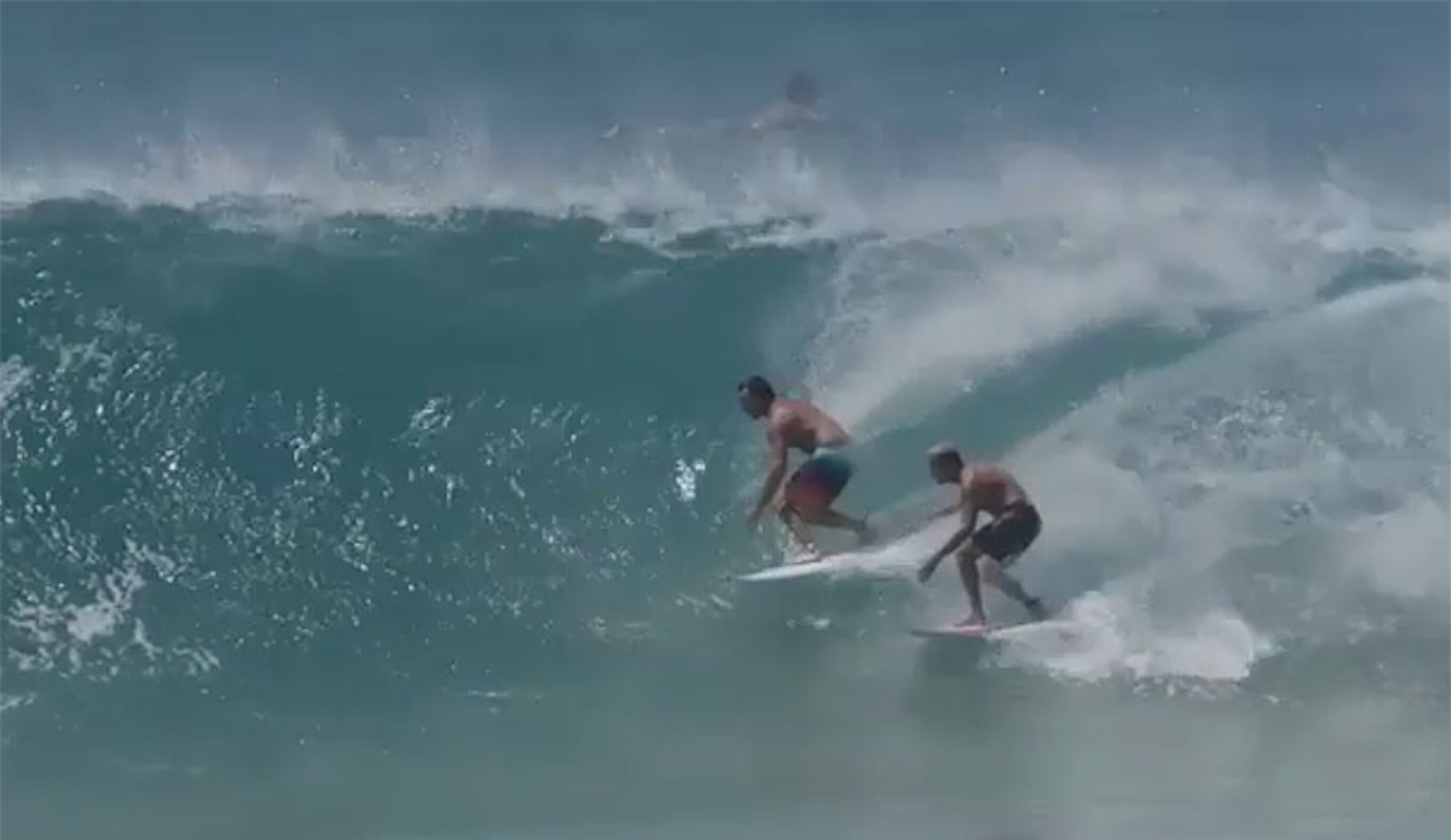 Mick Fanning Joel Parkinson surfing Kirra