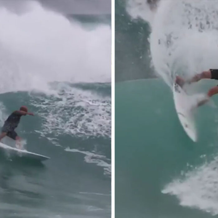 Kelly Slater, John John, and Nathan Flornece surfed waves together
