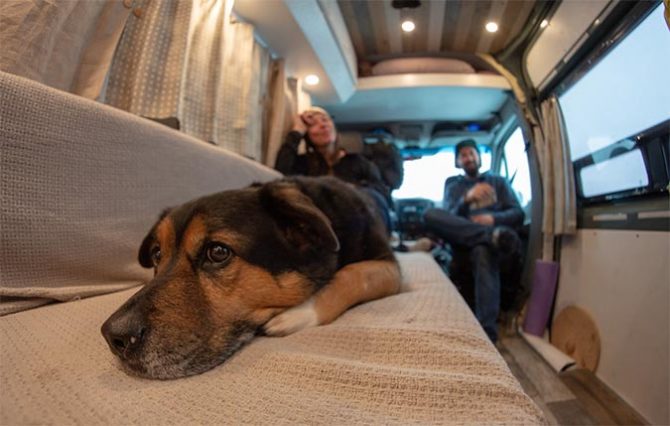 Niki Kelly lives out of her van with her husband to compete on the Freeride World Tour