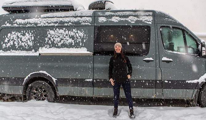 Niki Kelly lives on the road in her van to compete