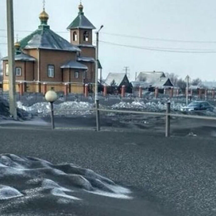Black snow in Siberia