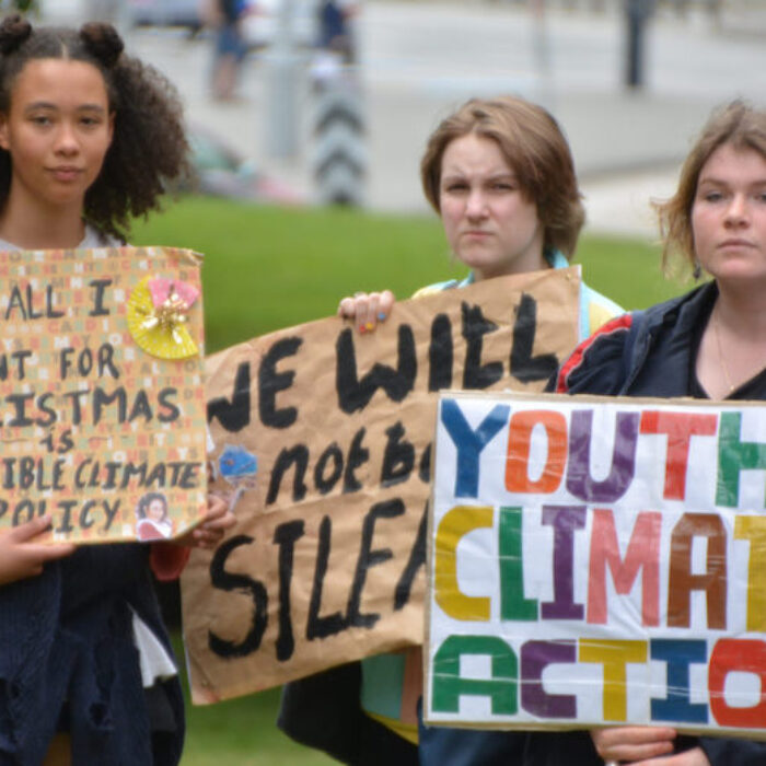 Kids protesting climate change