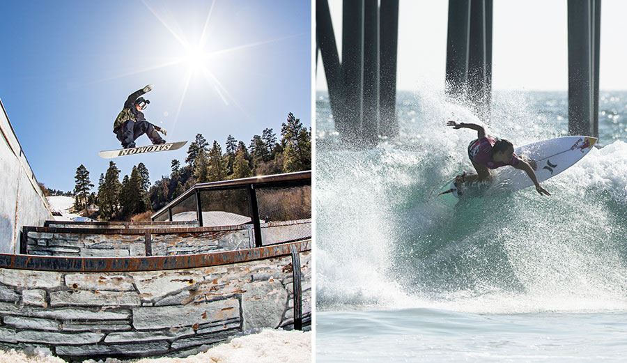 surf Huntington Beach snowboard Red Bull Plaza