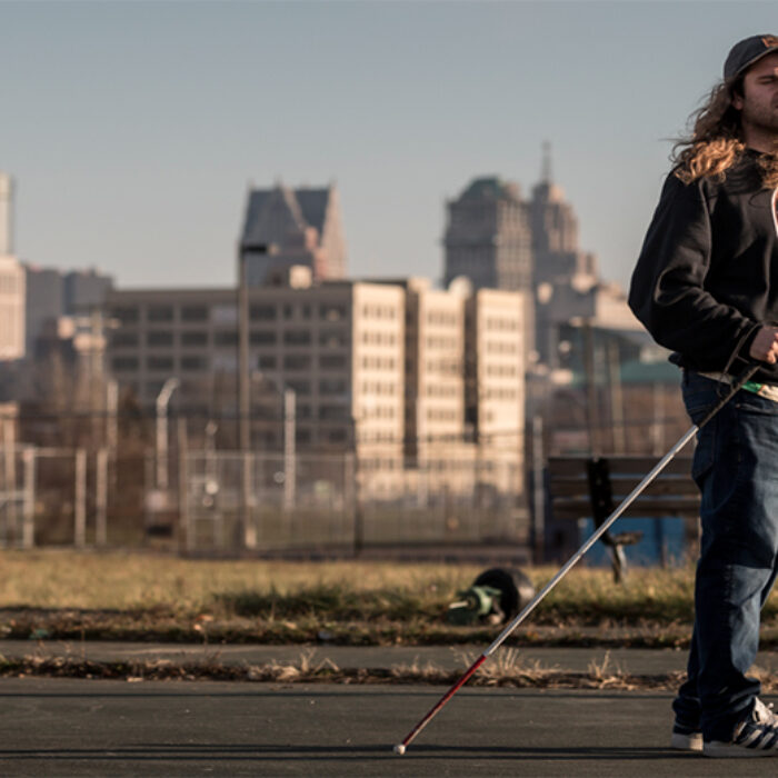 Dan Mancina teaches blind kids to skate after losing his sight early in life
