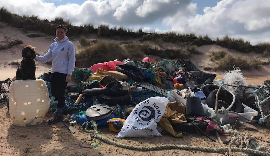 All told, more than 45,000 volunteers removed over 156,000 pounds of trash from UK beaches, mountain trails, rivers, and streets. Photo: Surfers Against Sewage