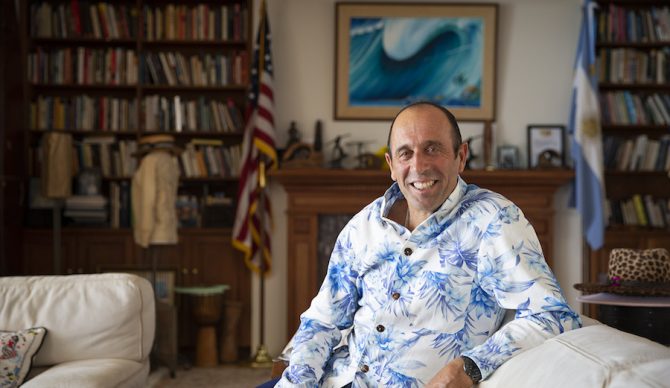 Fernando Aguerre in his La Jolla home.