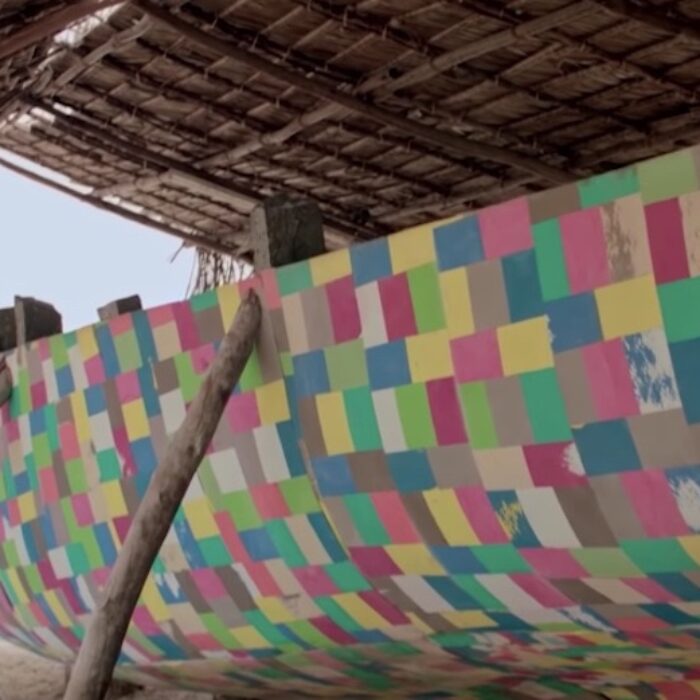 In Kenya, a group of local fisherman constructed a traditional dhow out of repurposed plastic waste. It's a powerful message on plastic pollution. Photo: Screenshot/Youtube