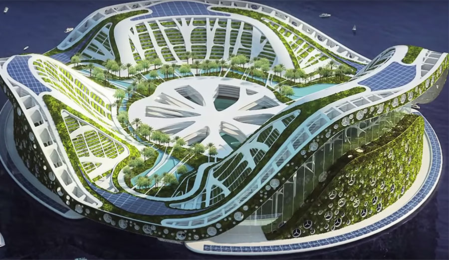 floating city lilypad