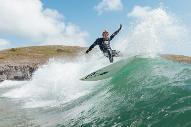 Surfing Pembrokeshire Wales