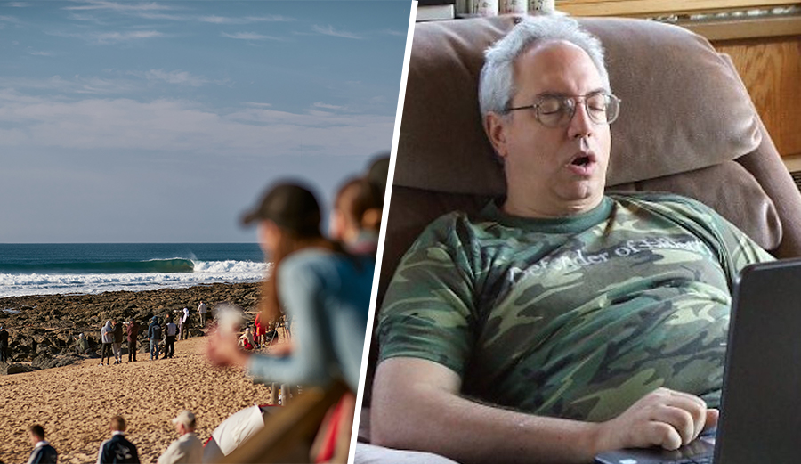 Pro surfing is the best sport for your dad to fall asleep watching